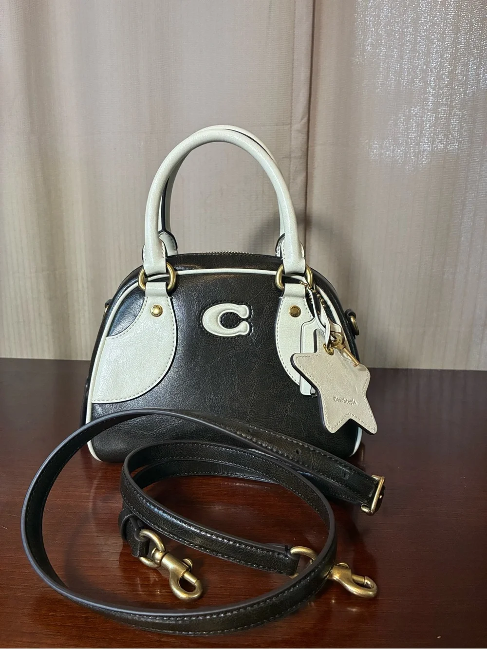 Coach Coachtopia Two-Tone Bowling Top Handle Bag